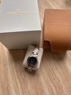 Phillip Stein Small Round Classic Stainless Steel Watch